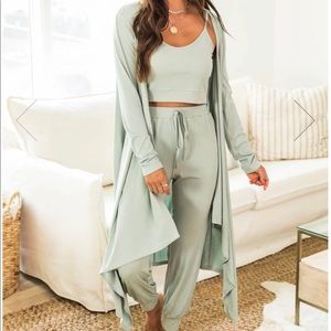 A Dawn Sage Duster Cardigan